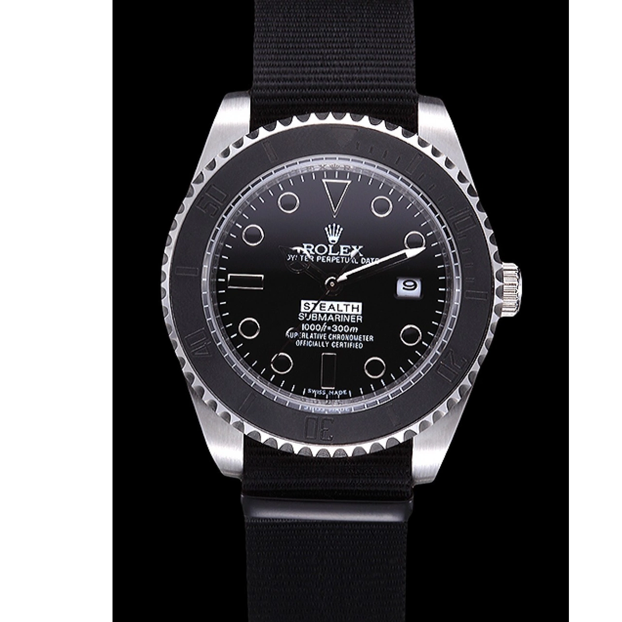 AAA replica watch Rolex Black Stealth 621988 Submariner 0614